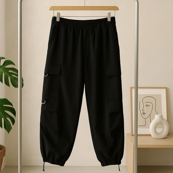 Zara NWT Nylon‎ Cargo Pants Sz XS (MSRP $59.90) - Picture 1 of 7